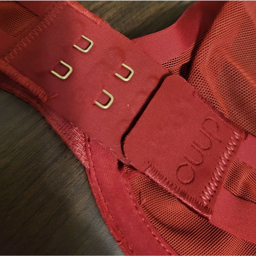 CUUP Plunge Mesh Bra in Scarlett Red, Size 36A NEW w/TAG - Picture 6 of 6